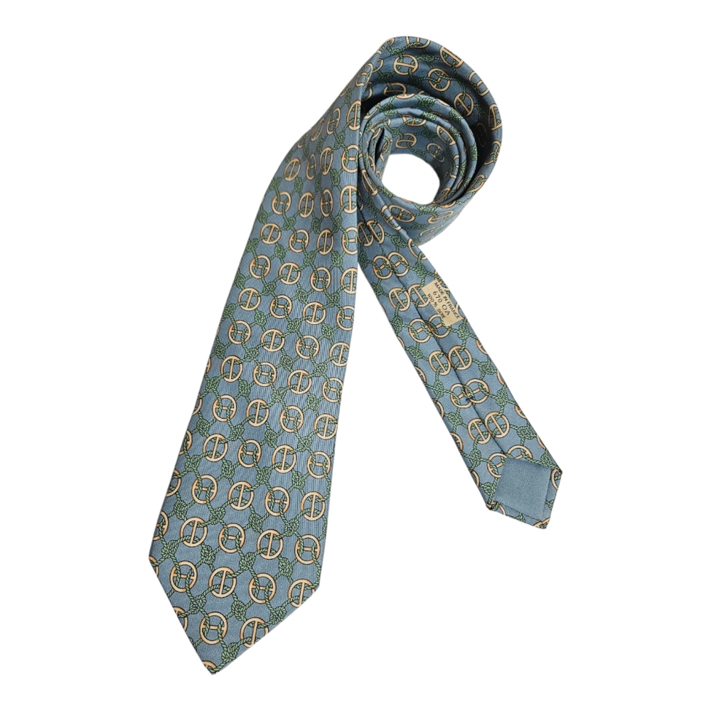 HERMÈS 670 OA Blue Rope Knots Silk LUXURY Tie FRANCE